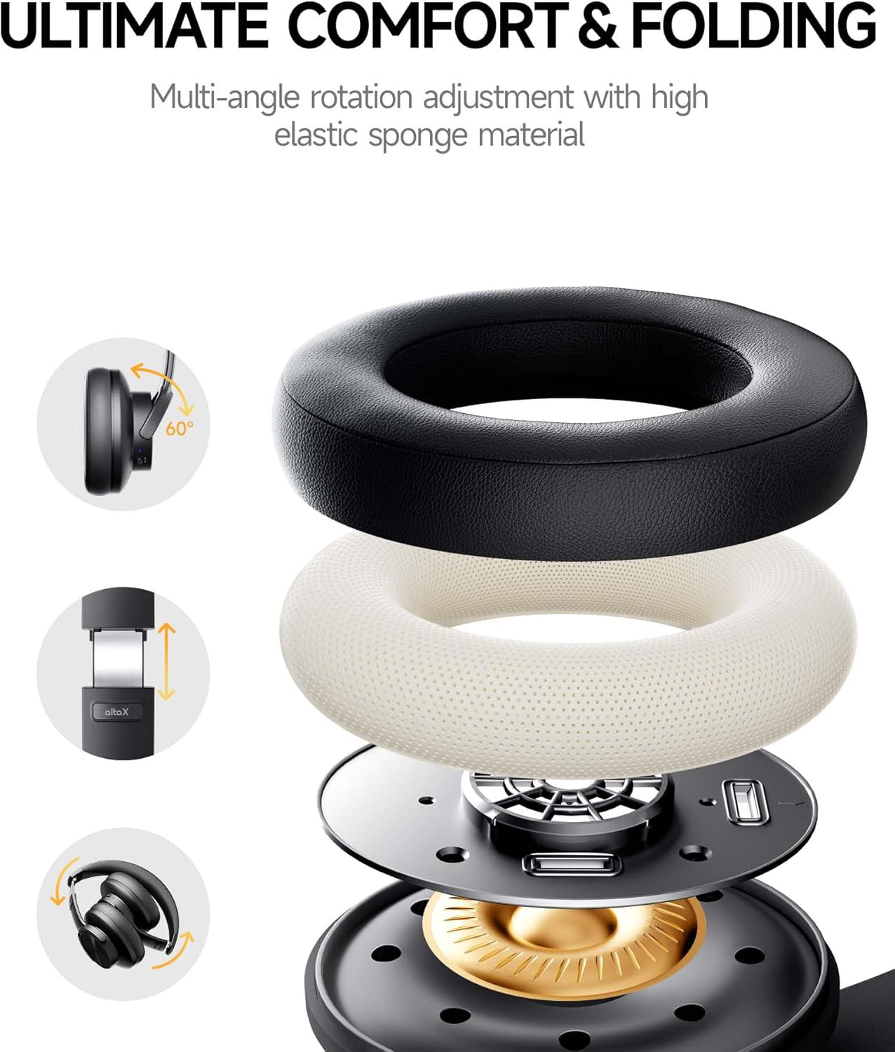 AltaX Space Wireless over-ear Bluetooth headphones with touch controls, multi-point connect, and industry-leading sound quality.