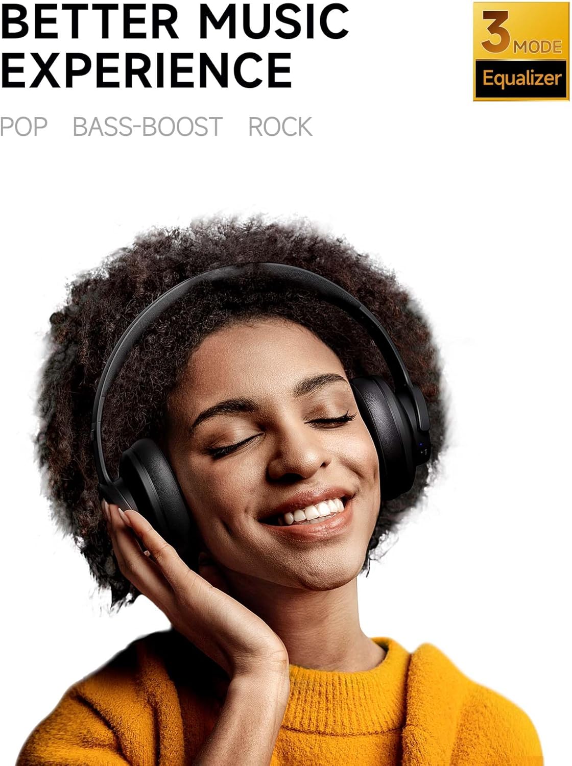 AltaX Space wireless over-ear Bluetooth headphones with touch controls, multiple EQ modes, hands-free calls, and 120-hour playtime.