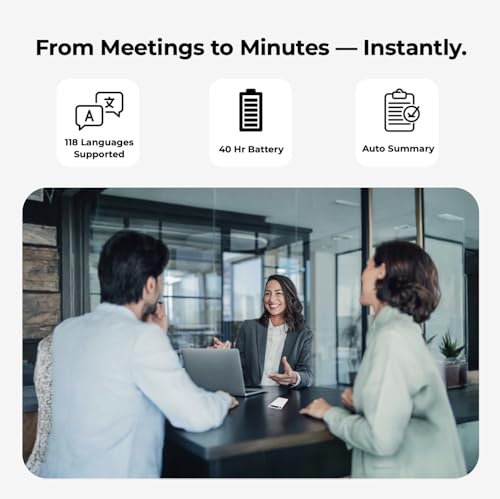 AltaX ThinkNote AI voice recorder with all-metal case, 64GB, capturing meetings and lectures with AI transcription in 118 languages.
